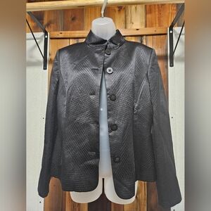 Ellen Tracy Black Blazer with Tailored Fit and Classic Lapels